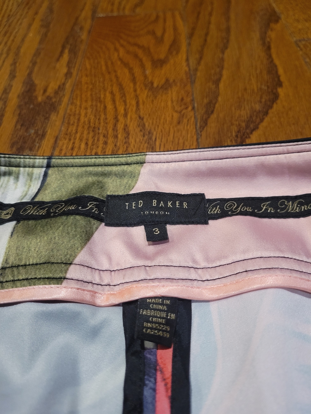 Ted Baker Black with Pink and Olive Floral trousers - Picture 4 of 6
